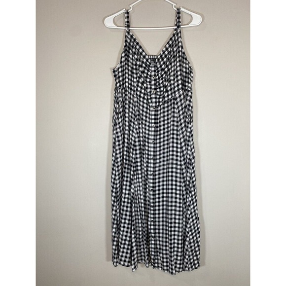 Torrid Black and White Gingham Midi Dress - Picture 2 of 9